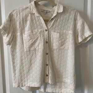 Madewell daisy embroidered portside shirt